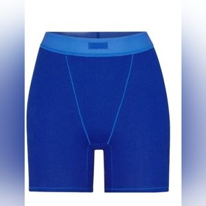 SKIMS NWT COTTON RIB BOXER Cobalt/Large